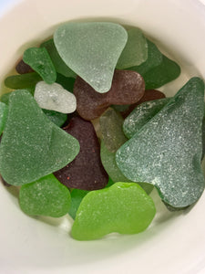 Heartshaped Seaglass Pendants