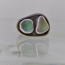 Double Sea glass Ring