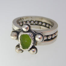 Flower Power Sea glass ring