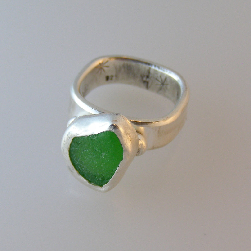 Up and away Sea glass ring